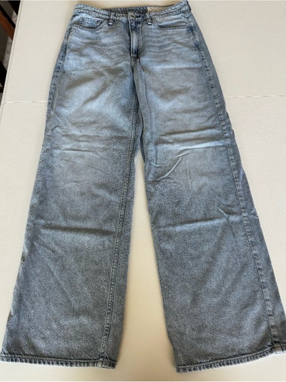 rag & bone Light Wash Wide-Leg Lori Cloud Jeans - Picture 2 of 9